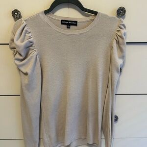 Catherine Malandrino Cream Long Sleeve Top